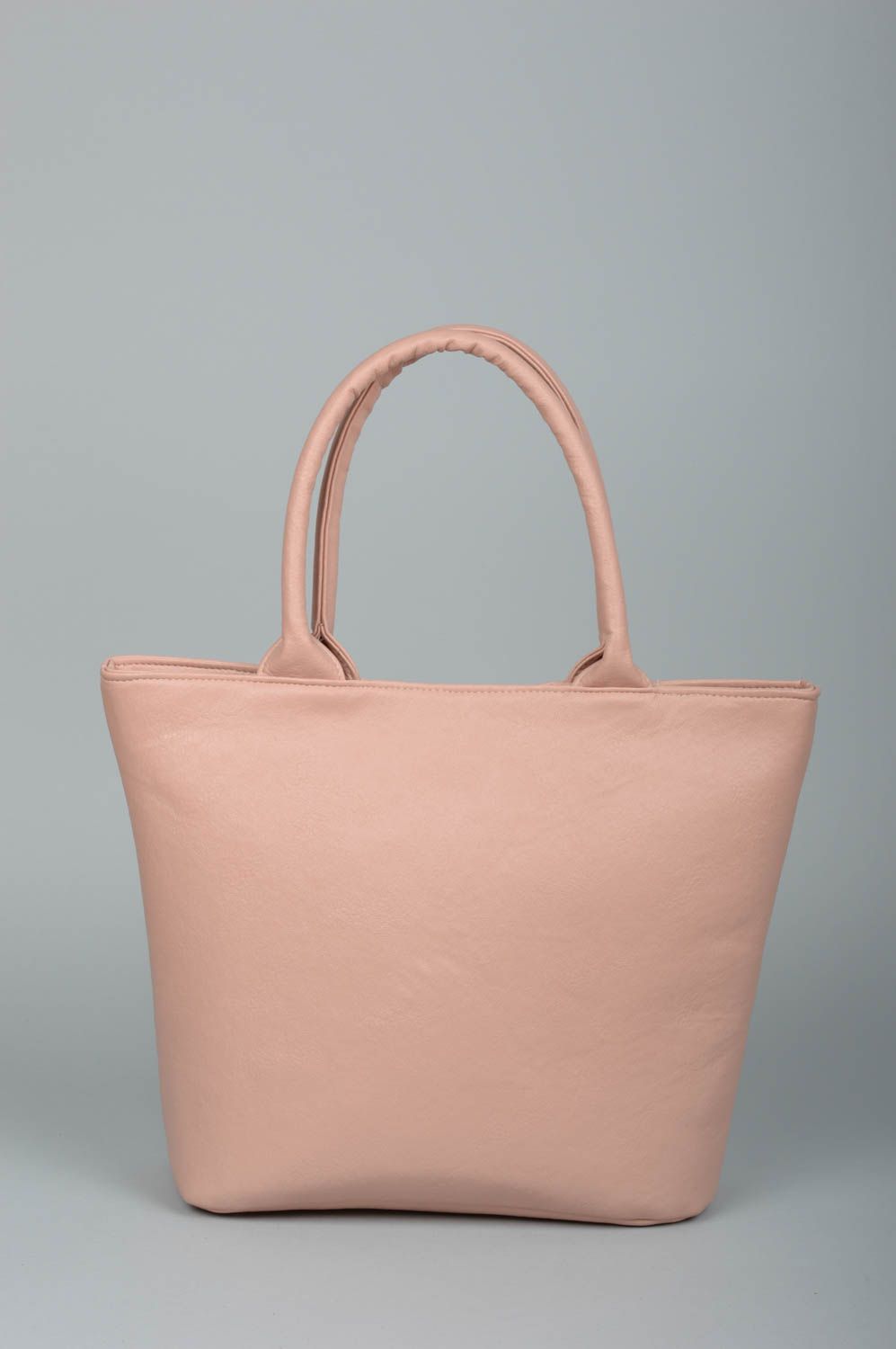 Сумка ручной работы сумка на плечо сумка из кожзама нежно-розовая большая фото 6