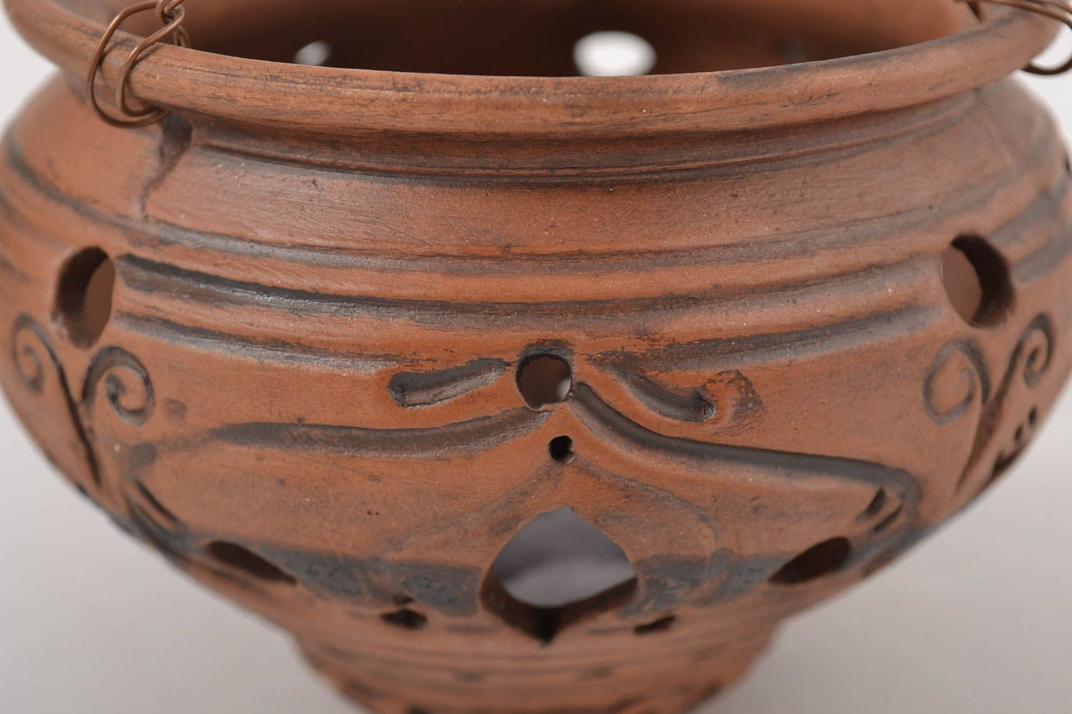 Portavelas de cerámica hecho a mano de barro sostenedor de velas regalo original foto 2