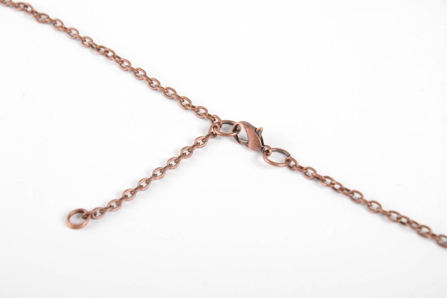 Handmade copper necklace metal pendant handmade metal jewelry fashion accessory photo 3