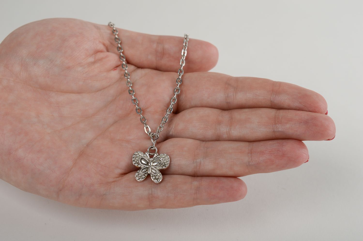 Beautiful pendant handmade metal pendant butterfly pendant metal jewelry for gir photo 4