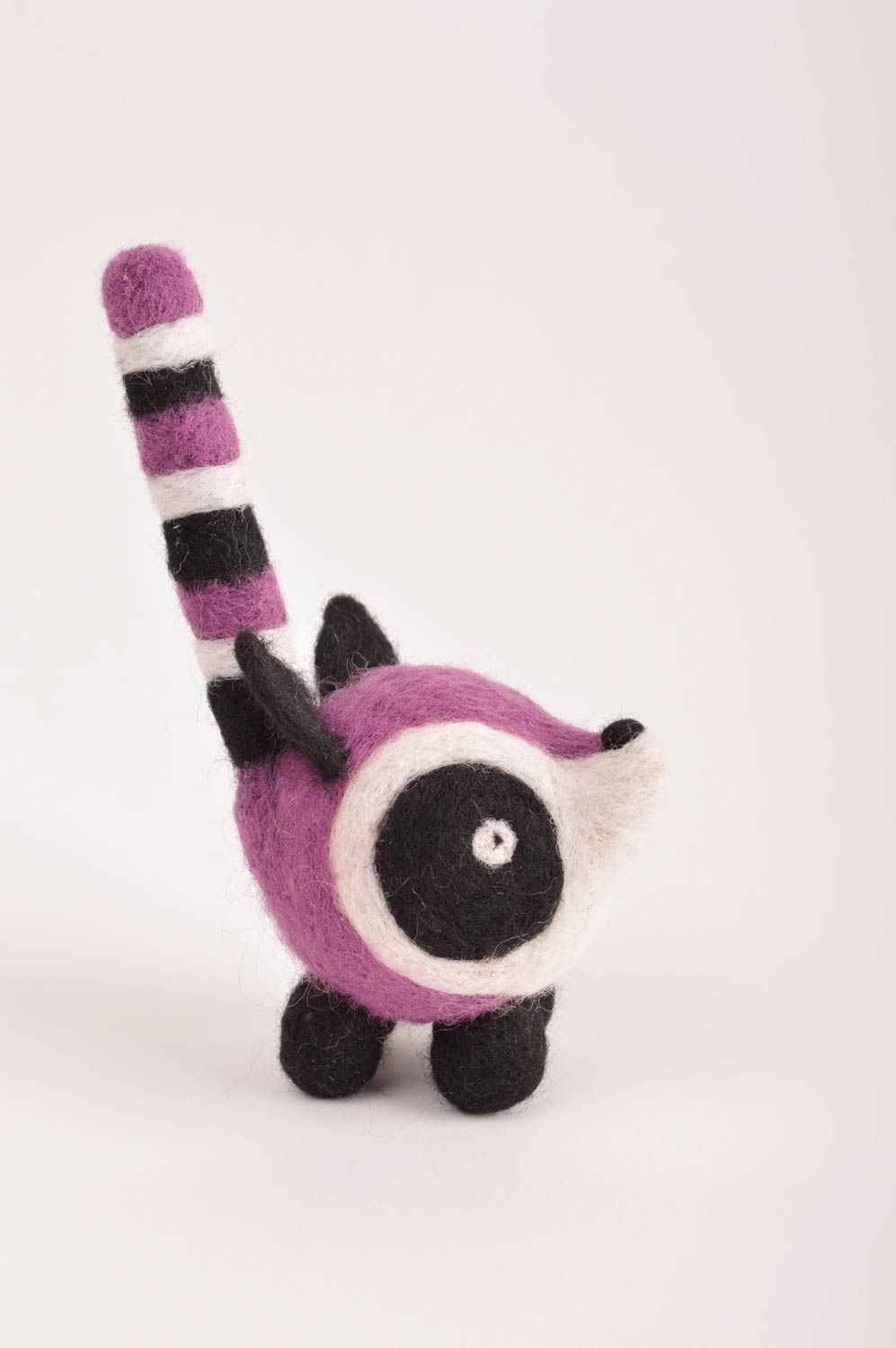 Gefilzte Figur handgefertigt Skunks Spielzeug originelles Geschenk weich foto 2