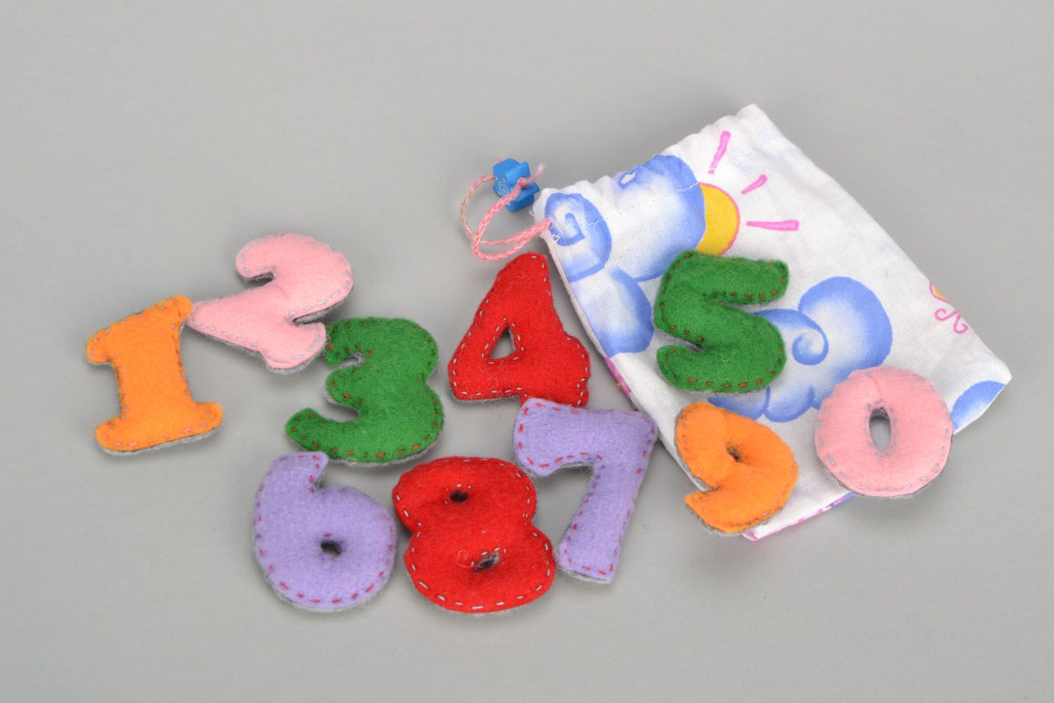Soft numbers made of felt photo 2