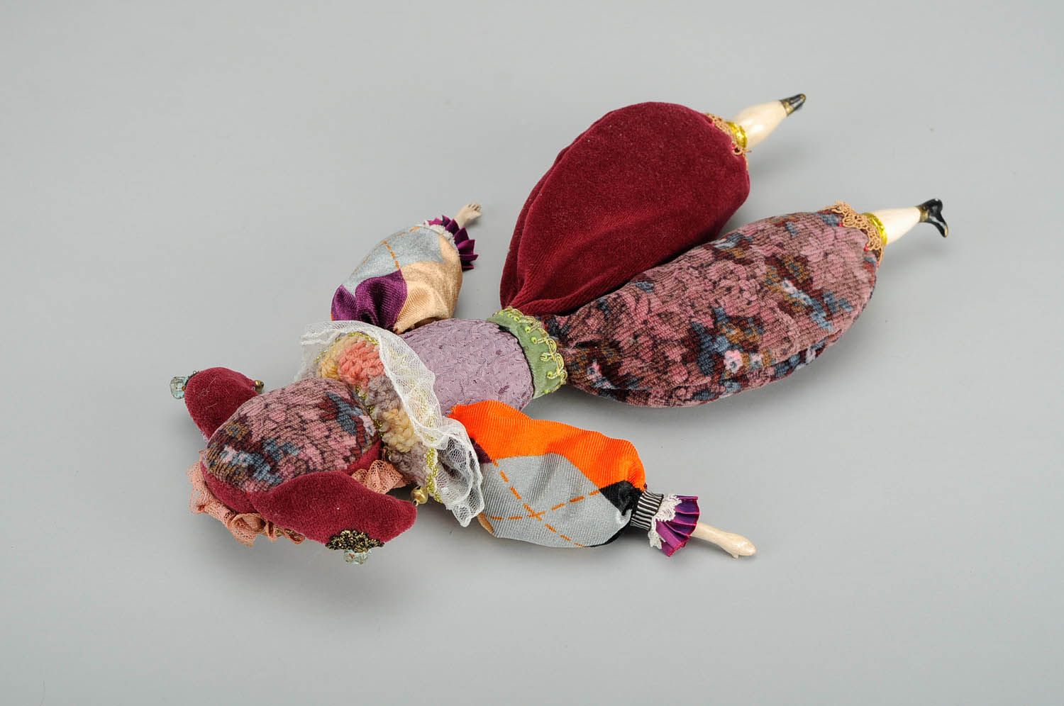 Künstler Textil Puppe Petruschka russische Handpuppe foto 4