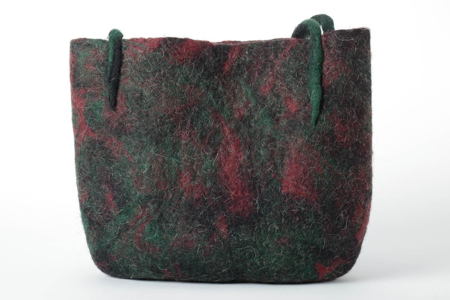 Beauiful handmade felted wool bag winter handbag shoulder bag fashion trends photo 4