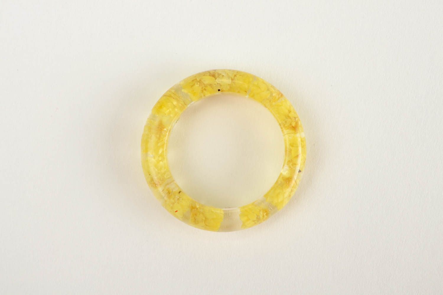 Gelber Ring Damen handgemachter Ring Schmuck Designer Accessoire Geschenk Idee foto 5