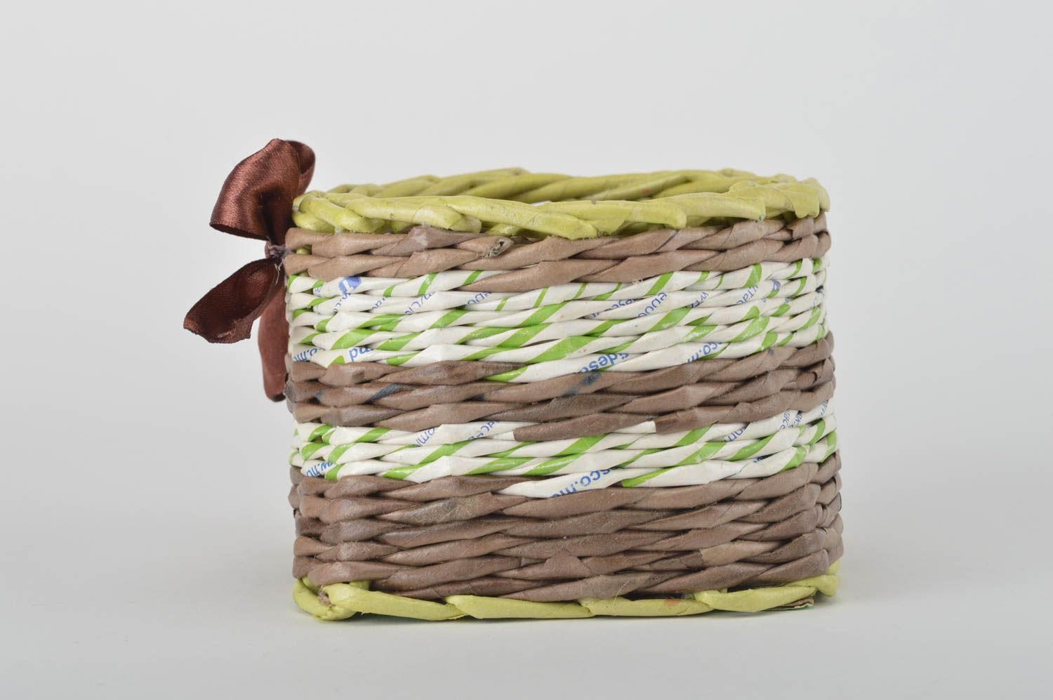 Unusual homemade woven basket handmade paper basket the living room gift ideas photo 2