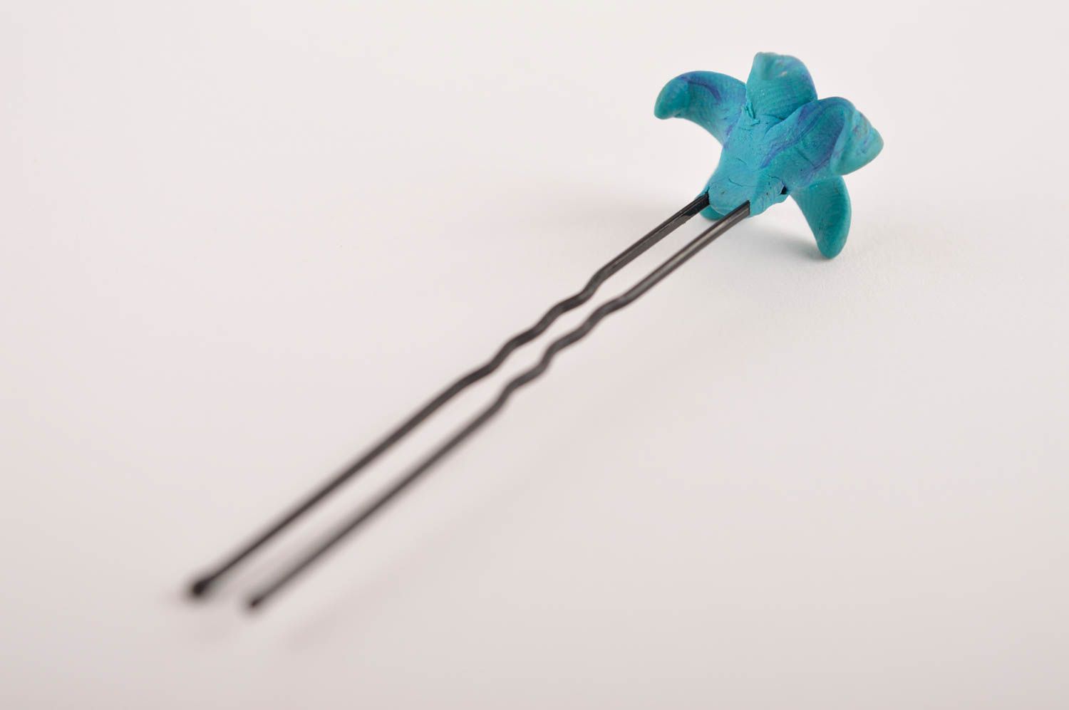 Handmade hair pin designer hair pin with flower unusual accessories gift ideas photo 4