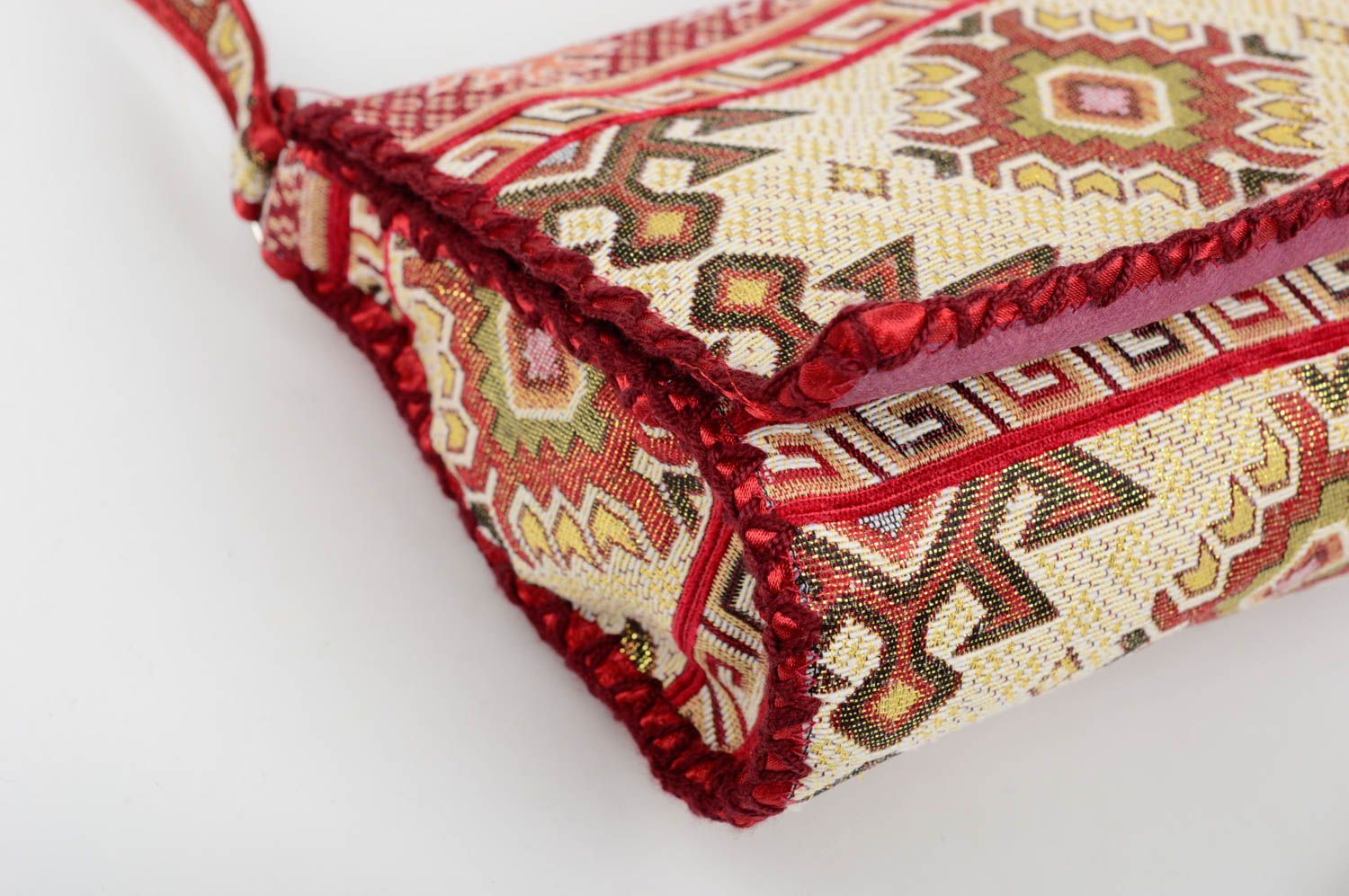 Bolso hecho a mano de tela étnico regalo para mujeres accesorio femenino foto 5