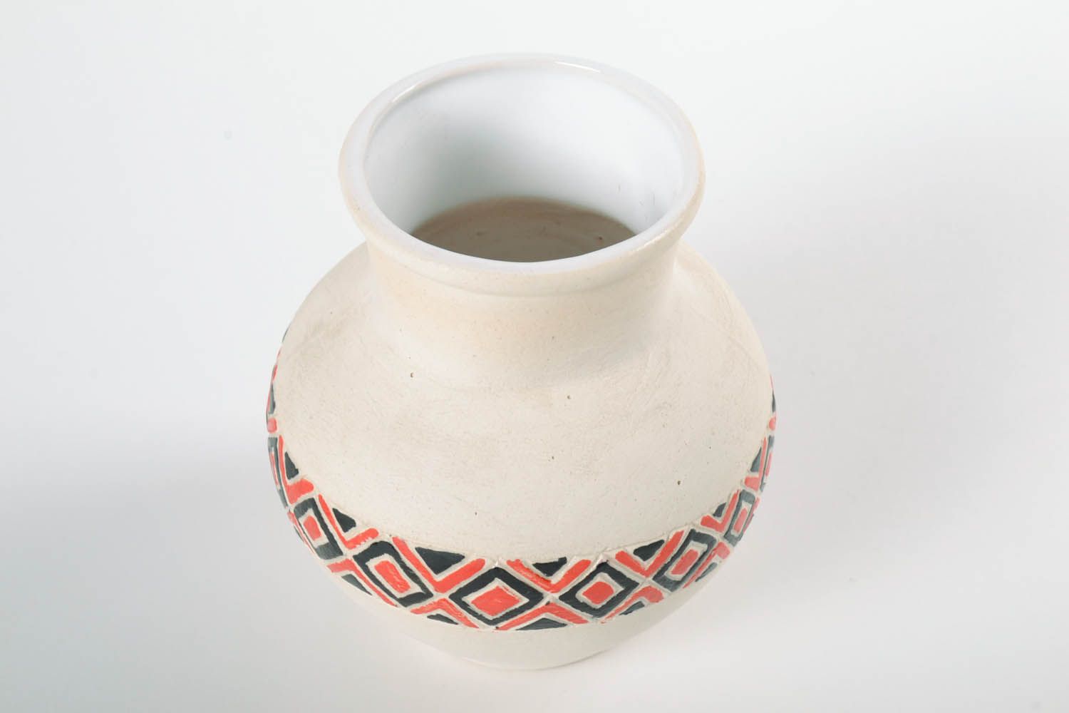 Cruche en céramique avec motif géométrique photo 4