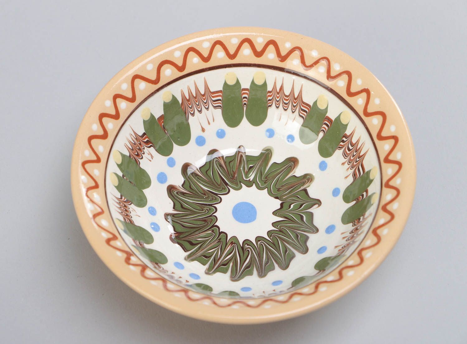 5 6 oz bright design ceramic morning cereal bowl ethnic kitchenware 0,44 lb photo 3