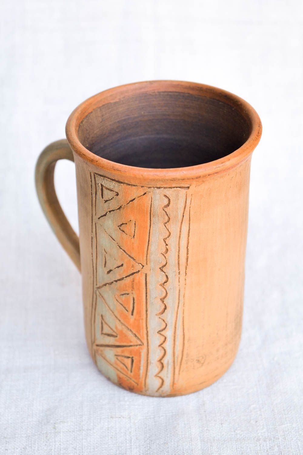Tasse céramique faite main Mug original Vaisselle design 40 cl peinte polie photo 3