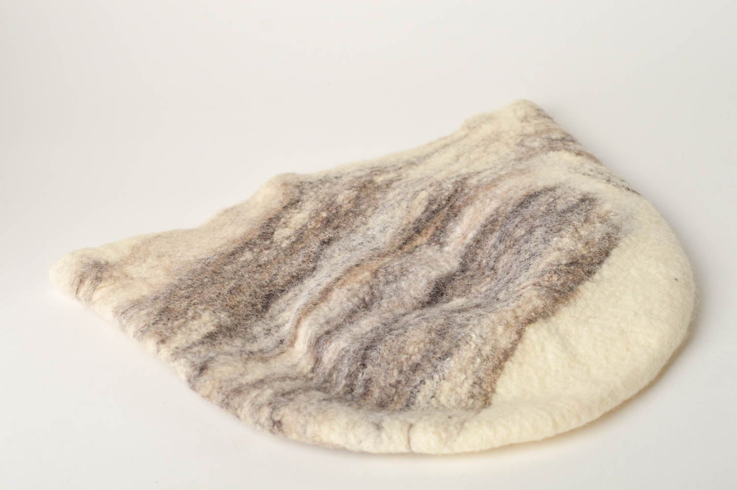 Gorro tejido de lana hecho a mano ropa para mujeres regalo original claro foto 2