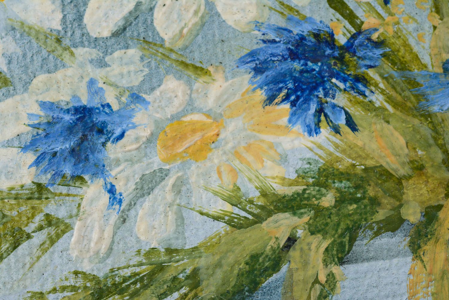 Gemälde mit Stilleben Feld Blumenstrauß  foto 4