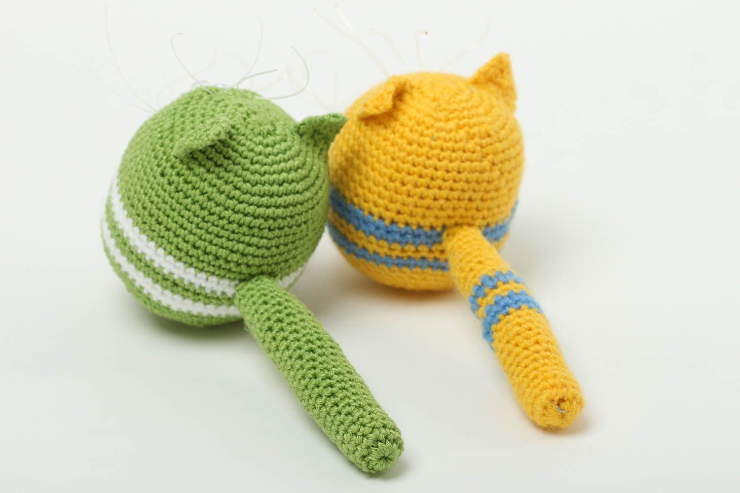 Cute handmade childrens toys crochet toy 2 pieces stuffed soft toy small gifts photo 3