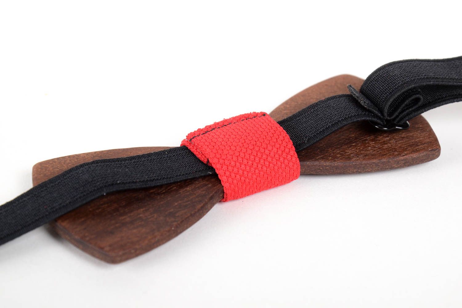 Pajarita moderna hecha a mano accesorio para hombres corbata de moño marrón foto 5