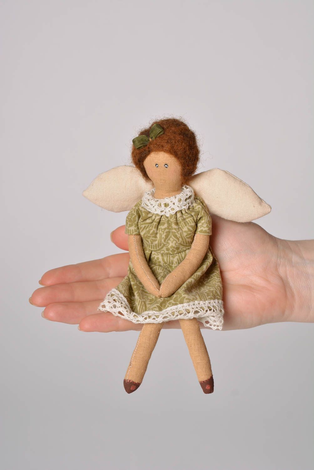 Interessantes Interieur Kuscheltier Engel für Kinder künstlerische Handarbeit foto 4