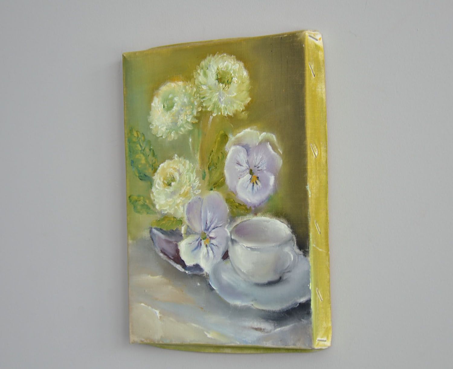 Öl Gemälde mit Blumen  foto 1