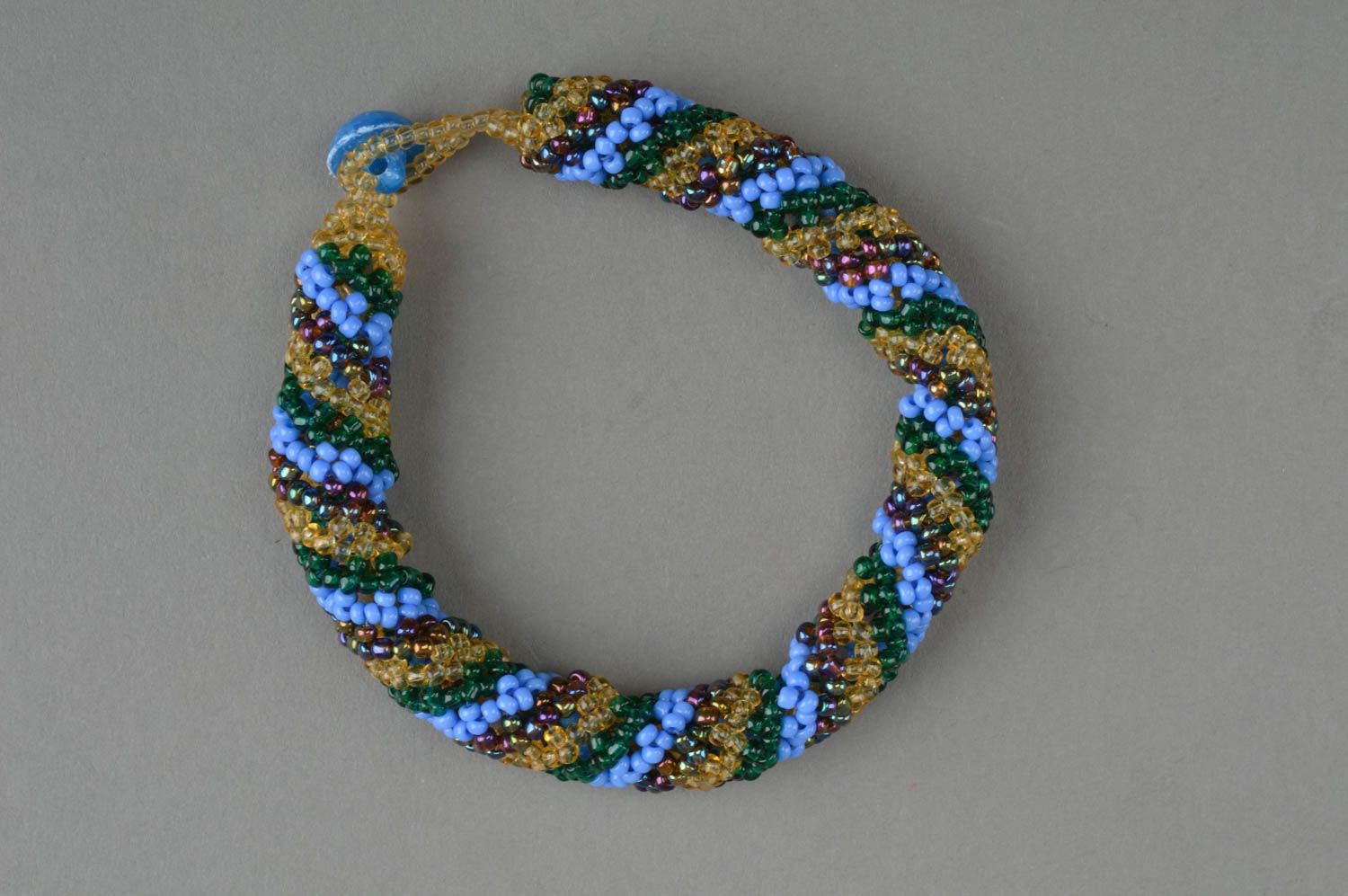 Bracelet en perles de rocaille fait main fin multicolore bijou original photo 2