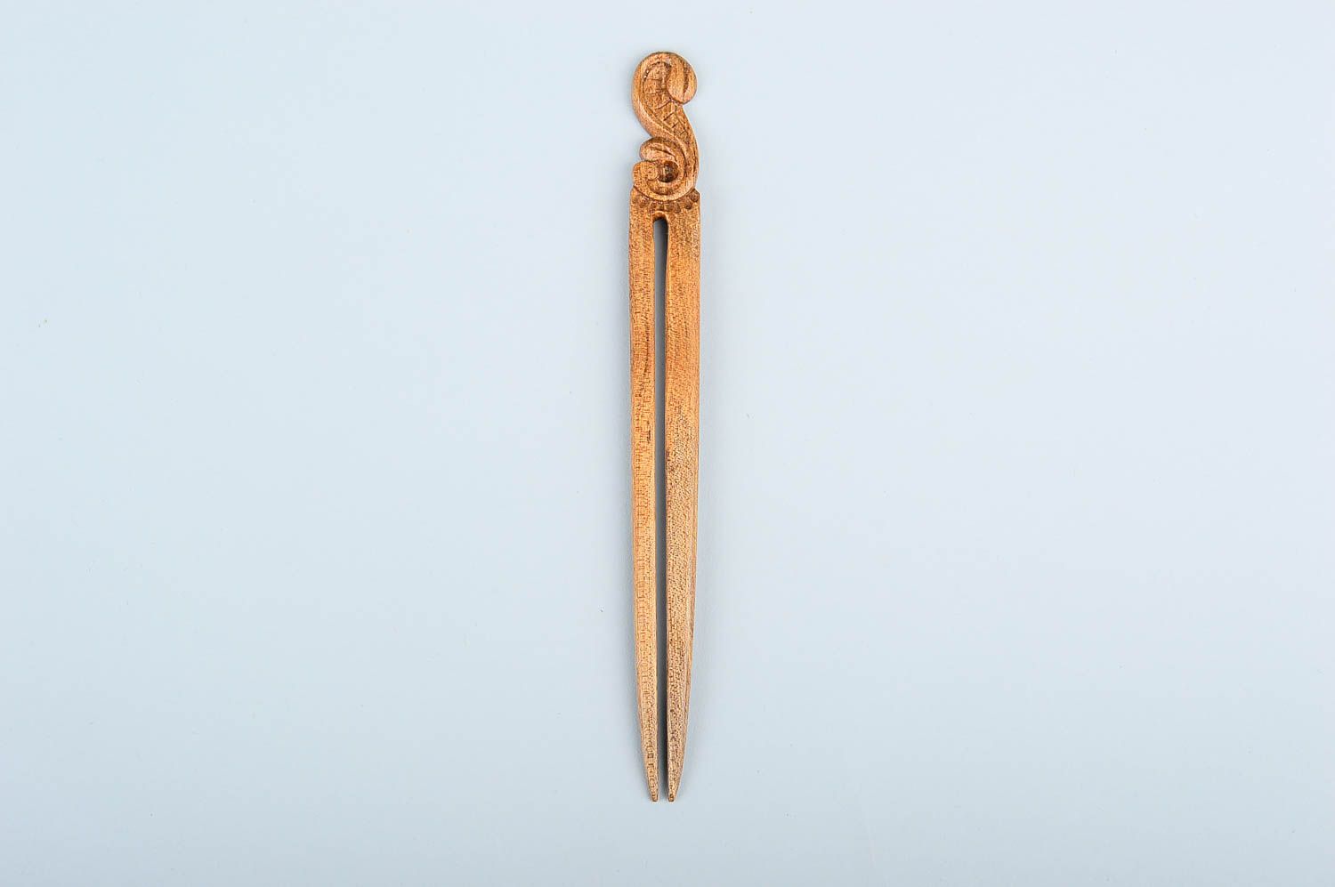 Handmade designer wooden stick unusual elegant accessory cute stick for hair photo 1