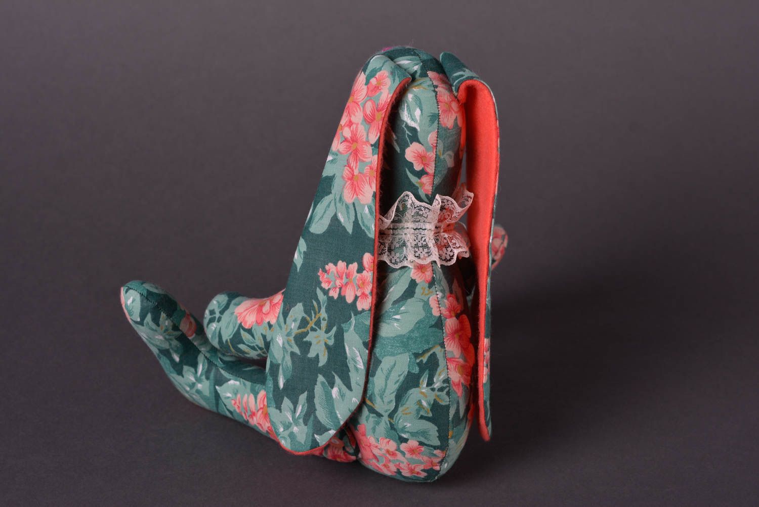 Авторская игрушка ручной работы игрушка заяц из ткани стильный подарок фото 3