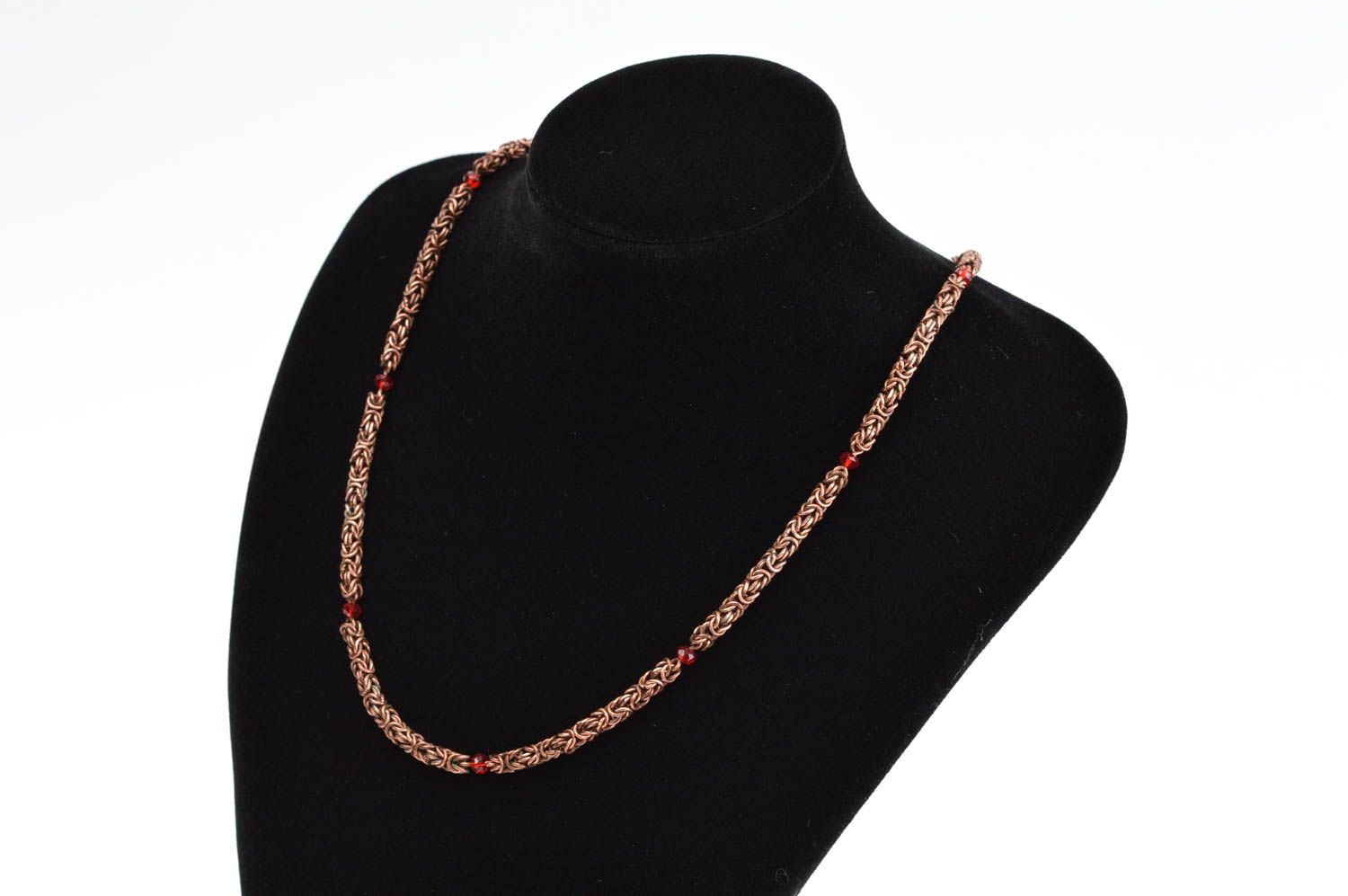 Handmade copper necklace elite bijouterie fashion necklace metal jewelry photo 1