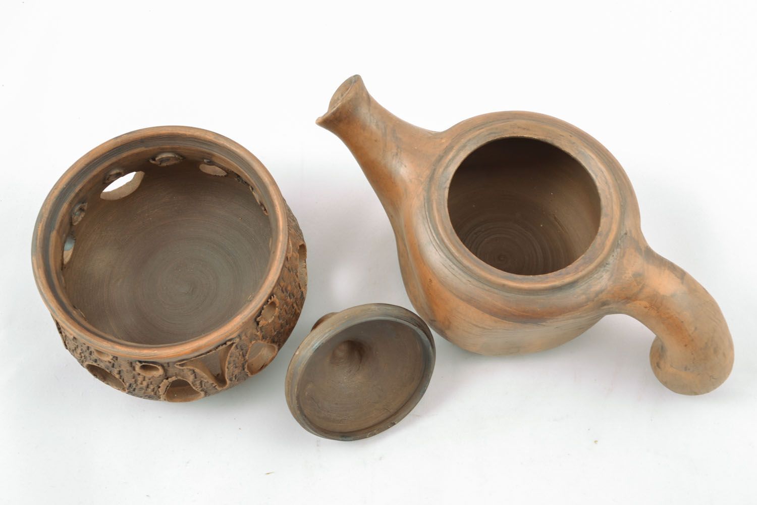 Keramik Teekanne mit Stövchen foto 2