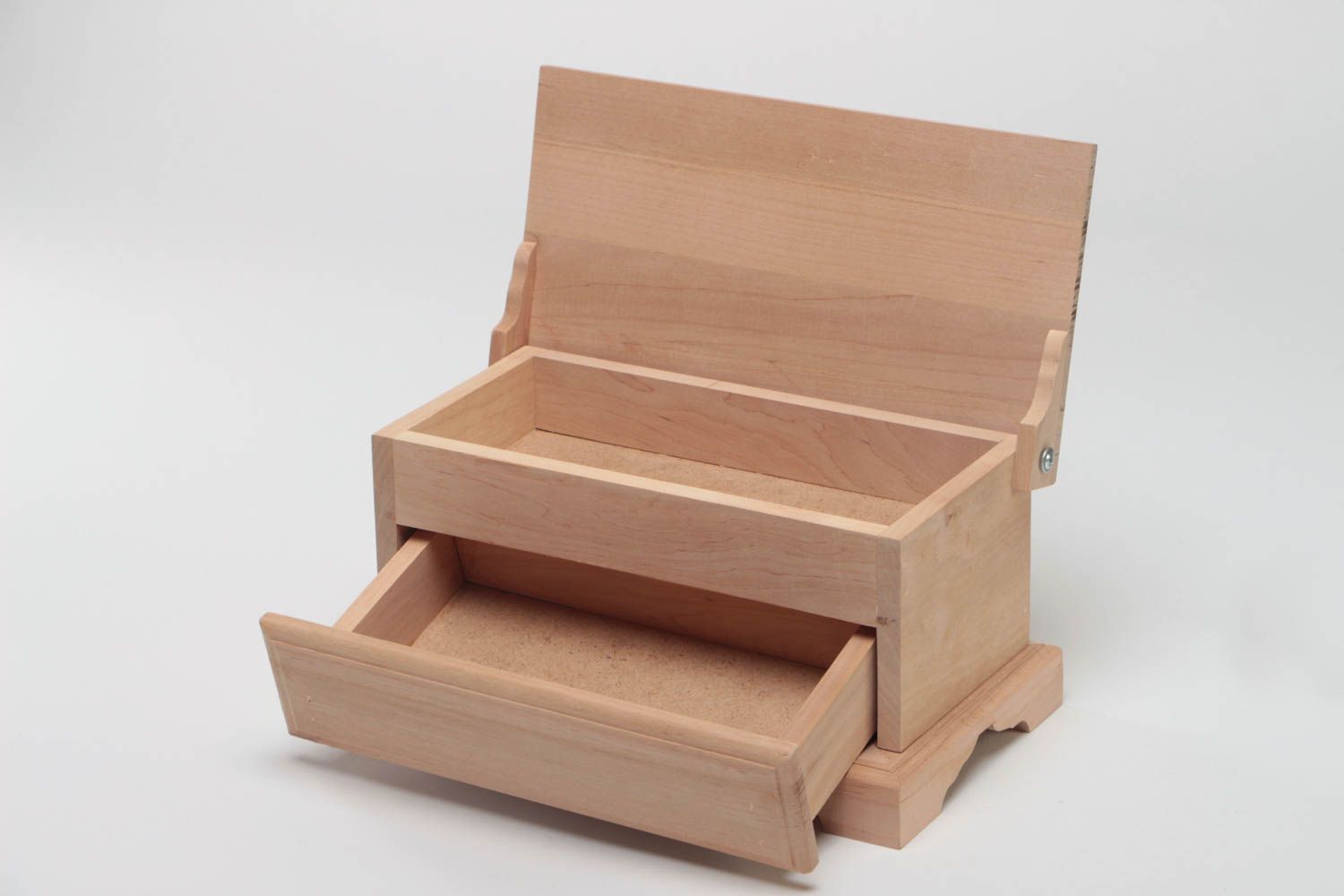 Beautiful handmade designer wooden blank jewelry box for decoupage photo 2