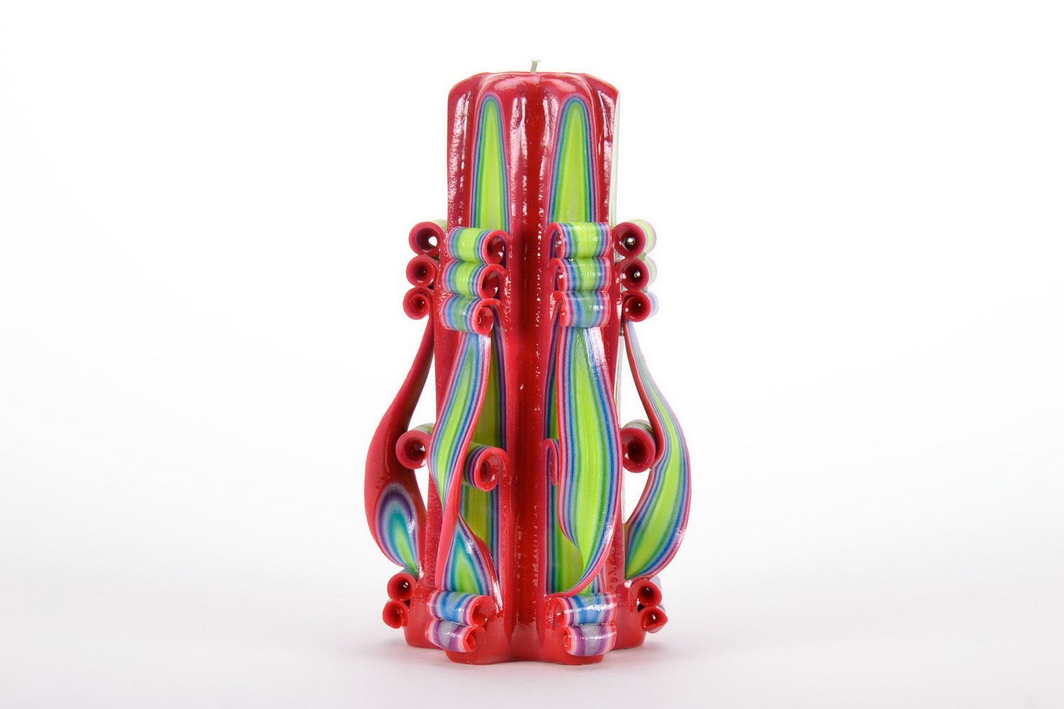 Vela de parafina esculpida Brinquedo vermelho foto 1