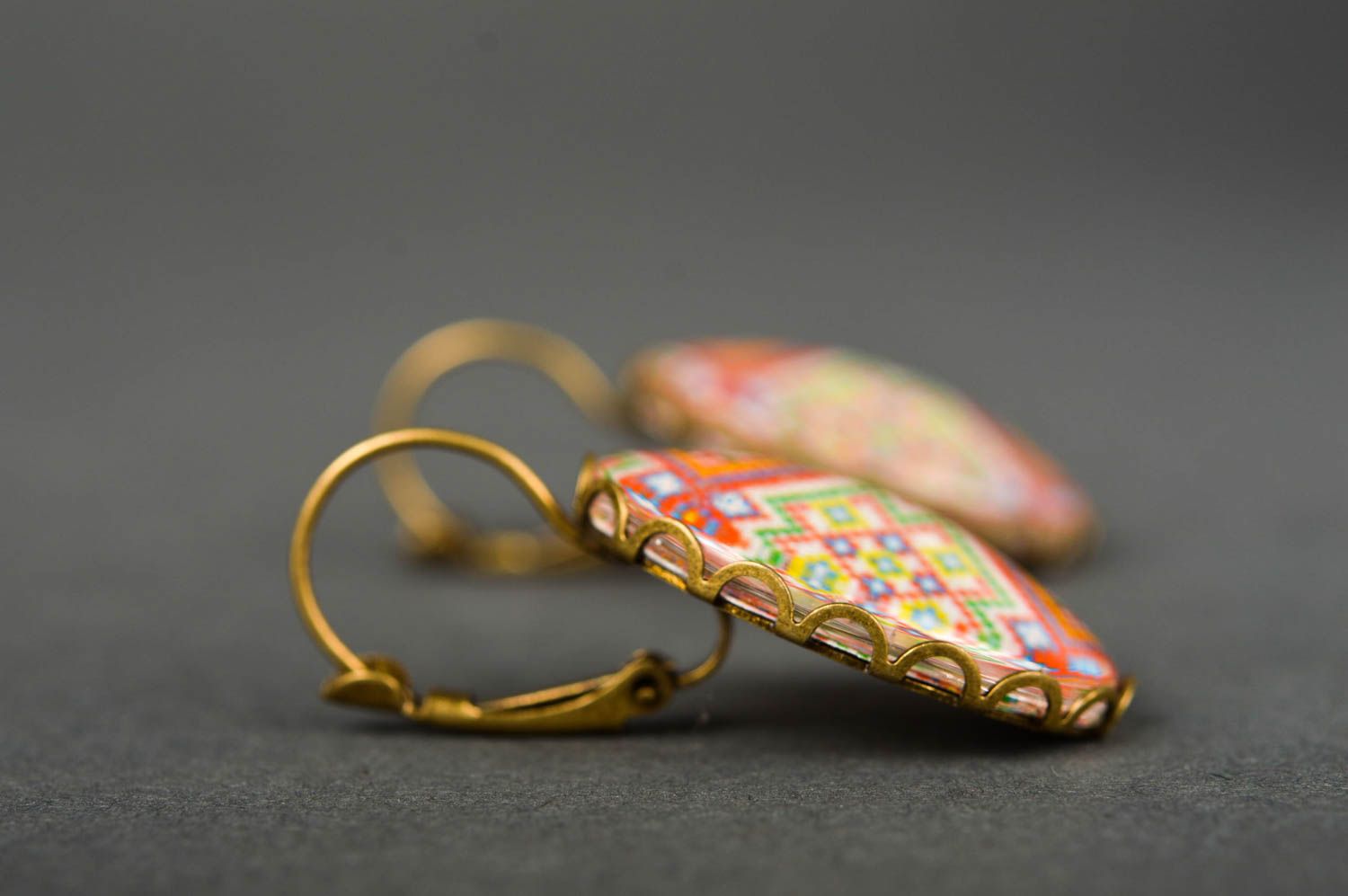Handgefertigt Cabochons Ohrringe oval Damen Ohrringe Accessoires für Frauen  foto 3