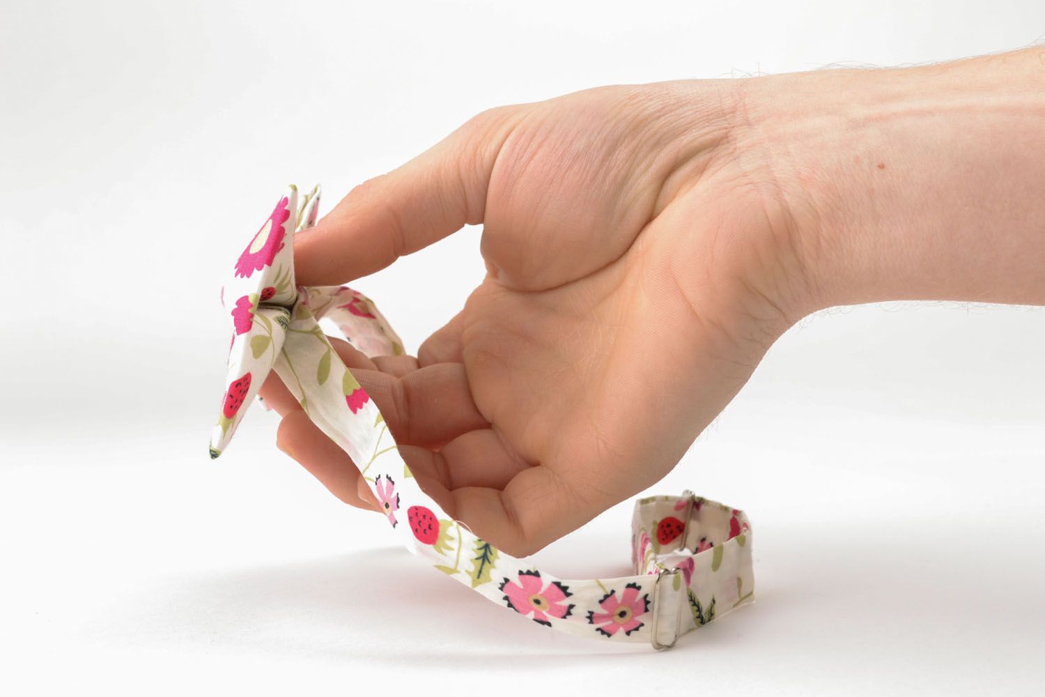 Noeud papillon en coton à motif floral fait main accessoire original pour homme photo 2