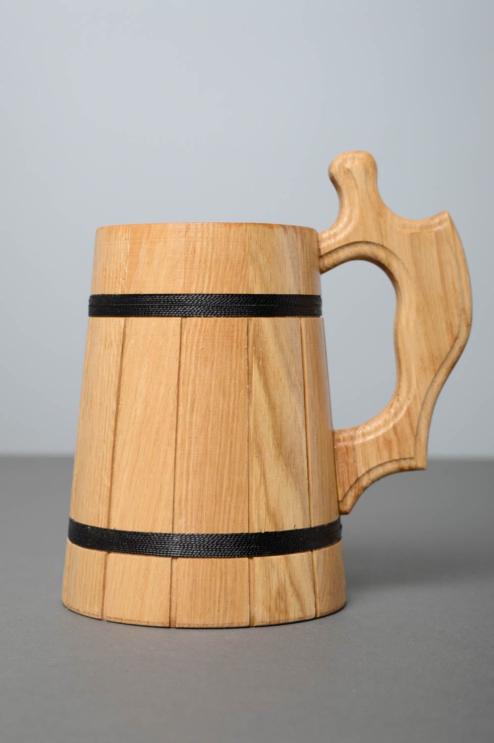 Set of wooden beer mugs for decorative use only photo 3