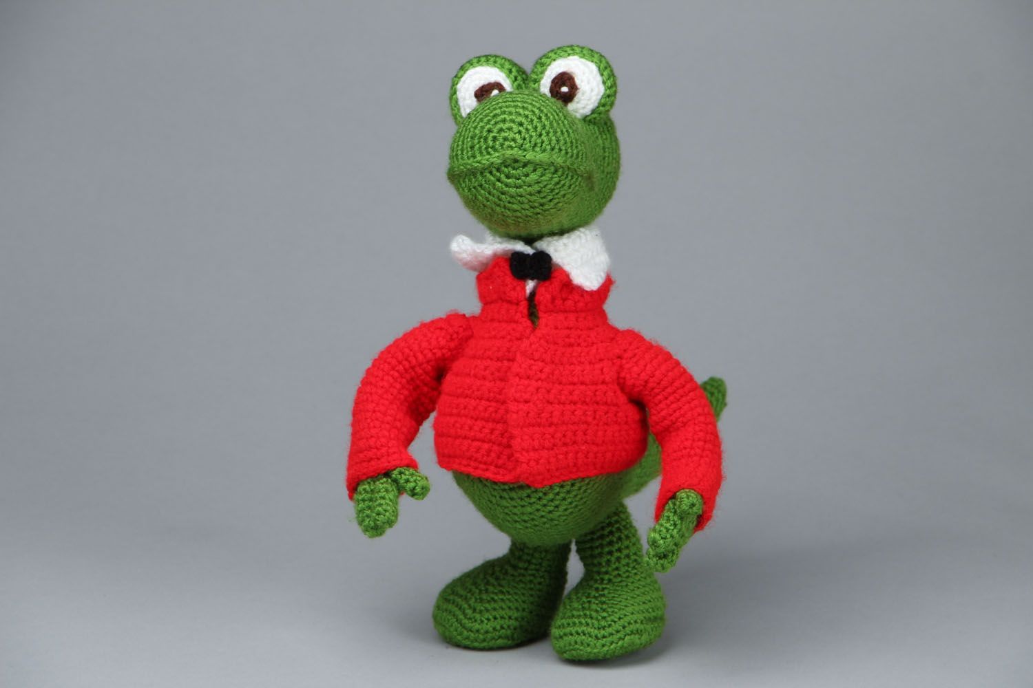 Jouet mou tricoté fait main Crocodile photo 1
