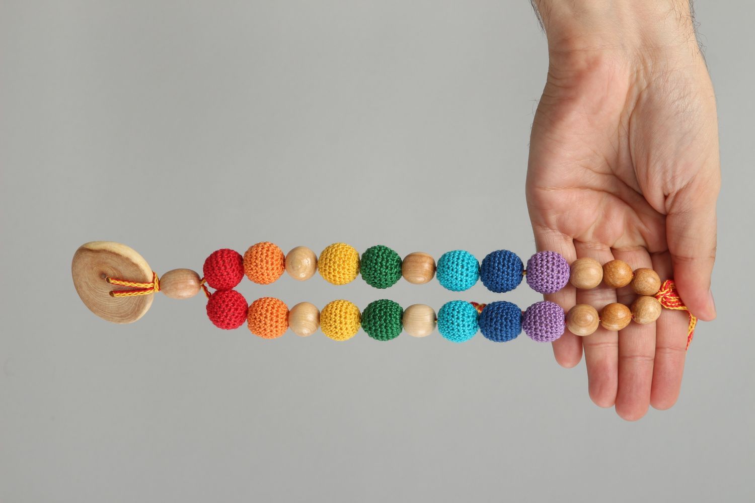 Beautiful handmade crochet bead necklace babywearing necklace jewelry designs photo 5
