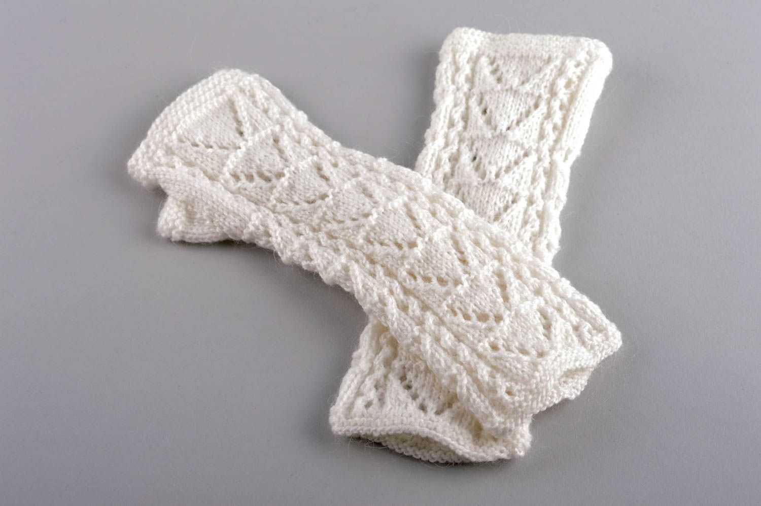 Unusual handmade crochet mittens fashion accessories warm mittens gifts for her photo 4