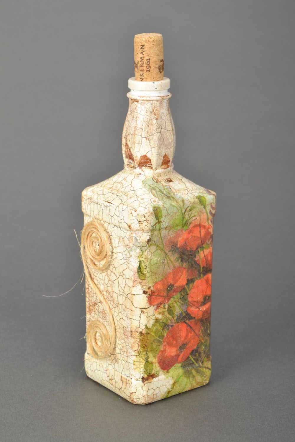 Декоративная бутылка с пробкой  фото 3