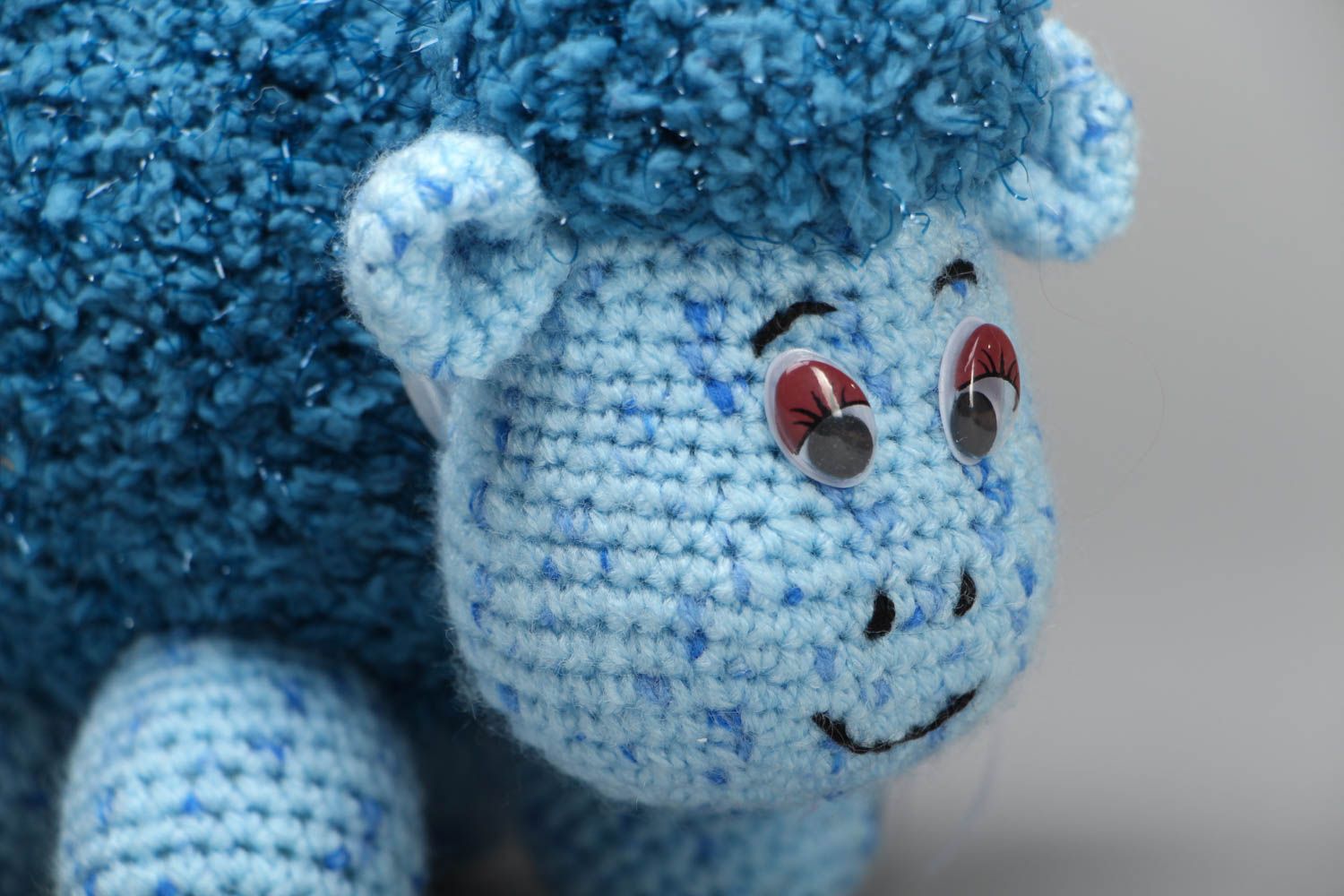Peluche tricotée au crochet mouton faite main photo 2