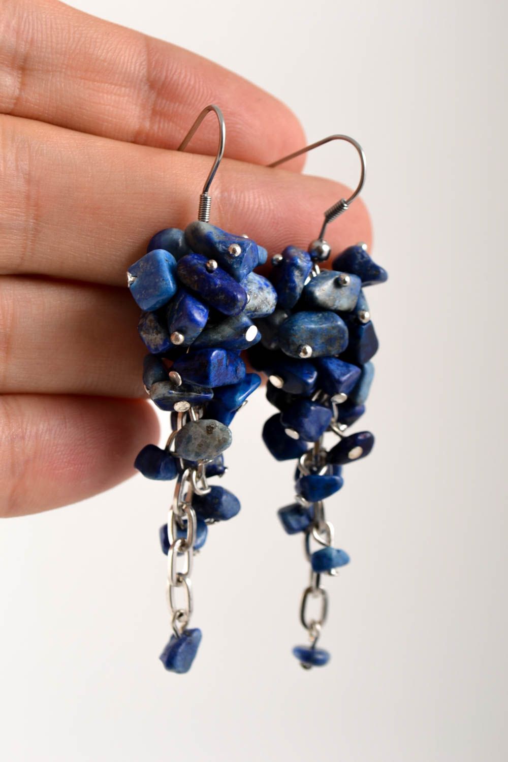 Handmade beaded earrings gemstone jewelry designs accessories for girls photo 5