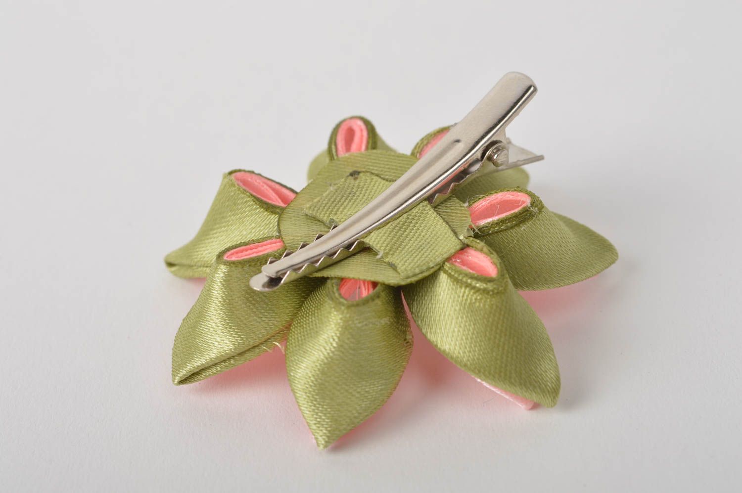 Handmade hair clip kanzashi flower hair slide kids accessories gifts for girl photo 5