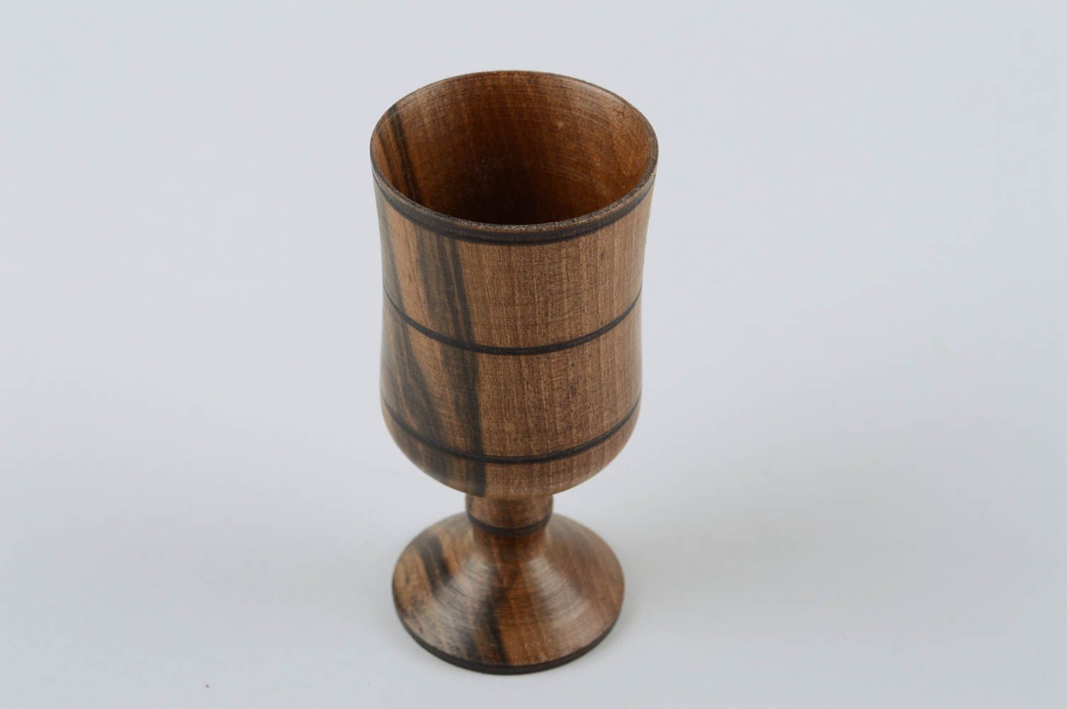 Vaso de chupito de madera artesanal vajilla moderna regalo original ecológico foto 2