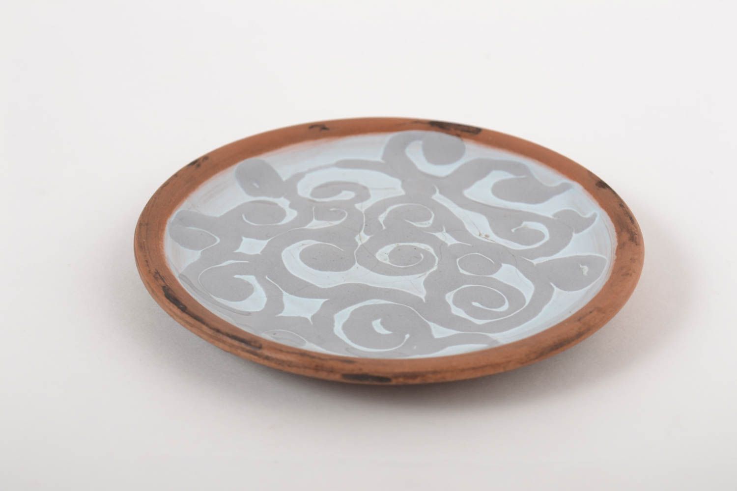Керамика ручной работы керамическая тарелка маленькая глиняная тарелка  фото 2