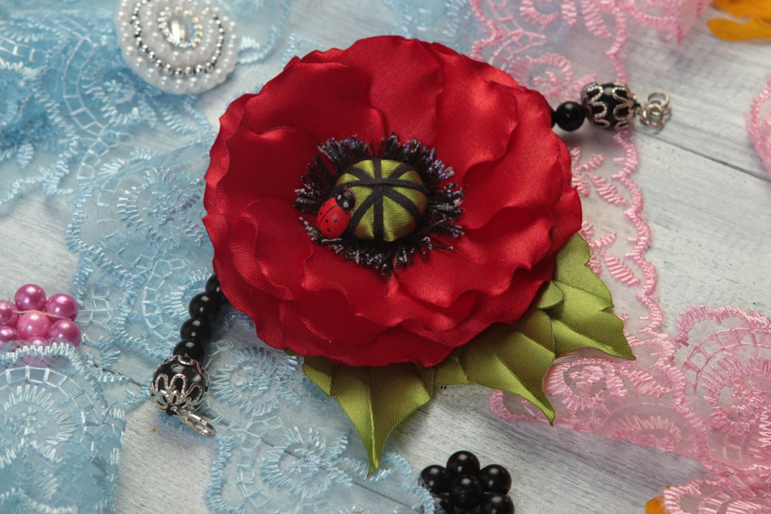Handmade bracelet flower bracelet designer jewelry women accessories  photo 1