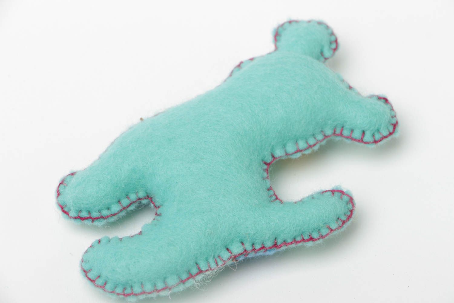 Handmade decorative soft toy dog little blue stuffed toy present for children photo 4