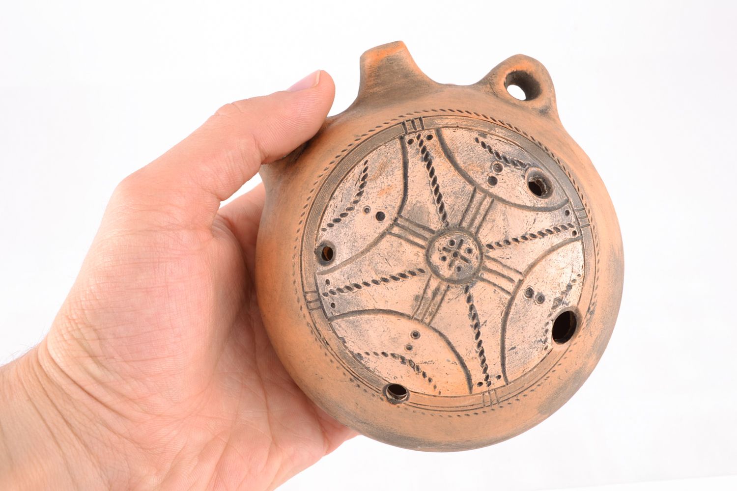Handmade ceramic penny whistle photo 1