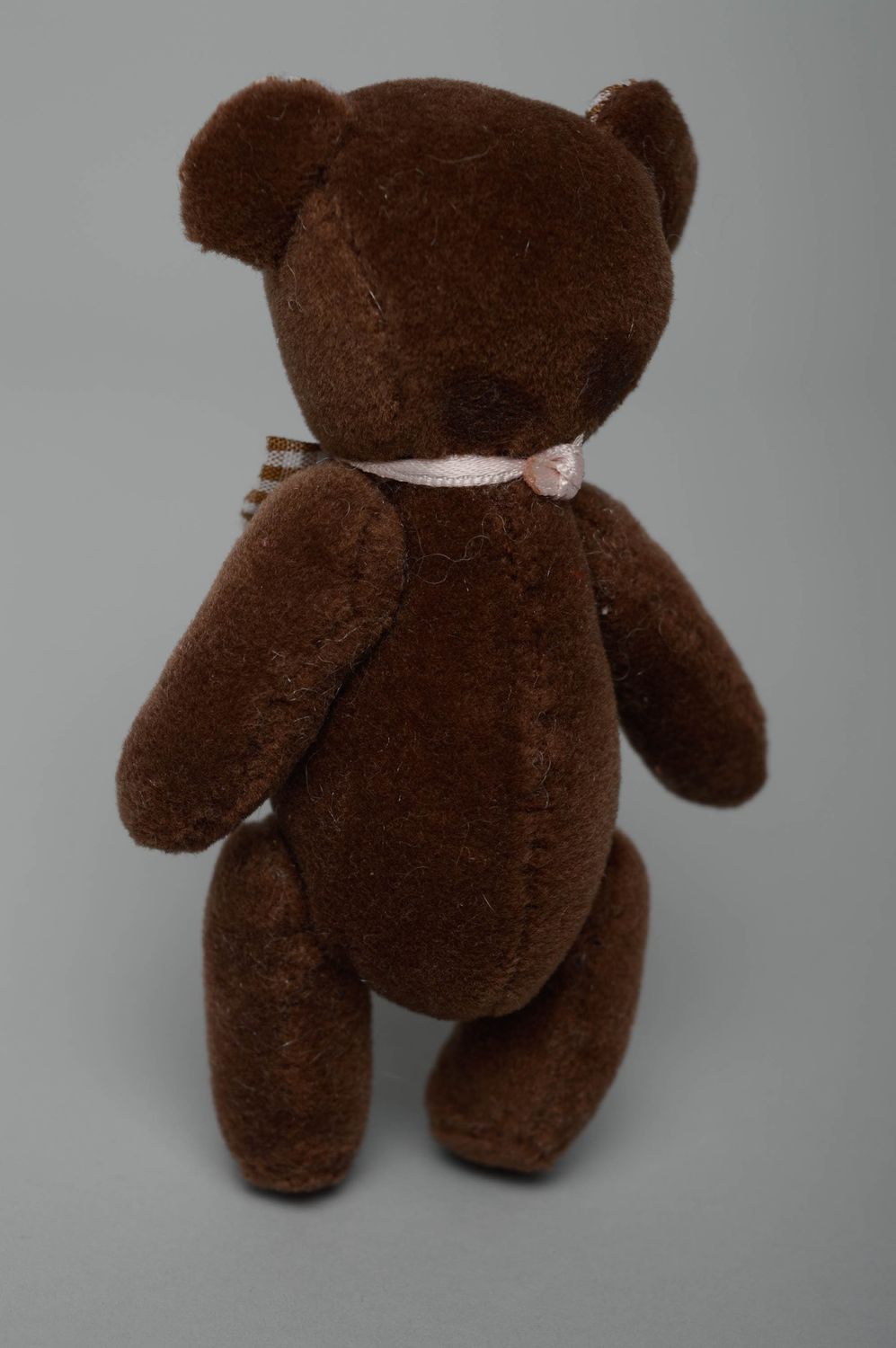 Soft suede toy bear photo 5