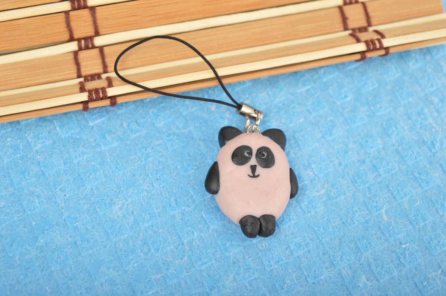 Handmade keychain unusual gift design trinket souvenir chain panda unusual gift  photo 1
