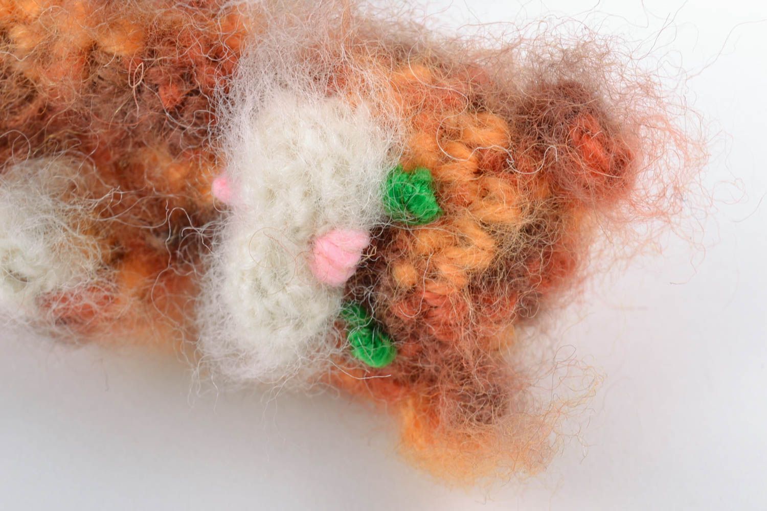Set de marionnettes à doigts tricotées au crochet en laine faites main 3 pièces photo 4