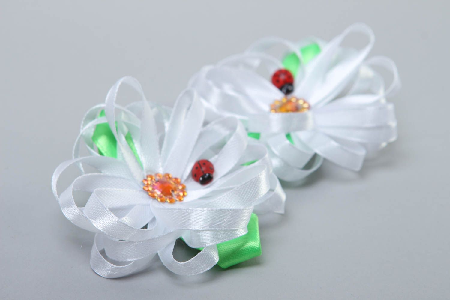 Handmade hair clip flower hair clip unusual hair accessory gift ideas 2 items photo 3