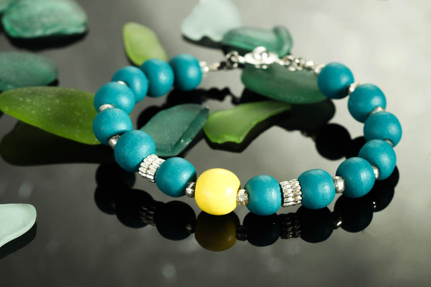 Handmade designer bracelet wooden accessories fashion jewelry gift for girl photo 2
