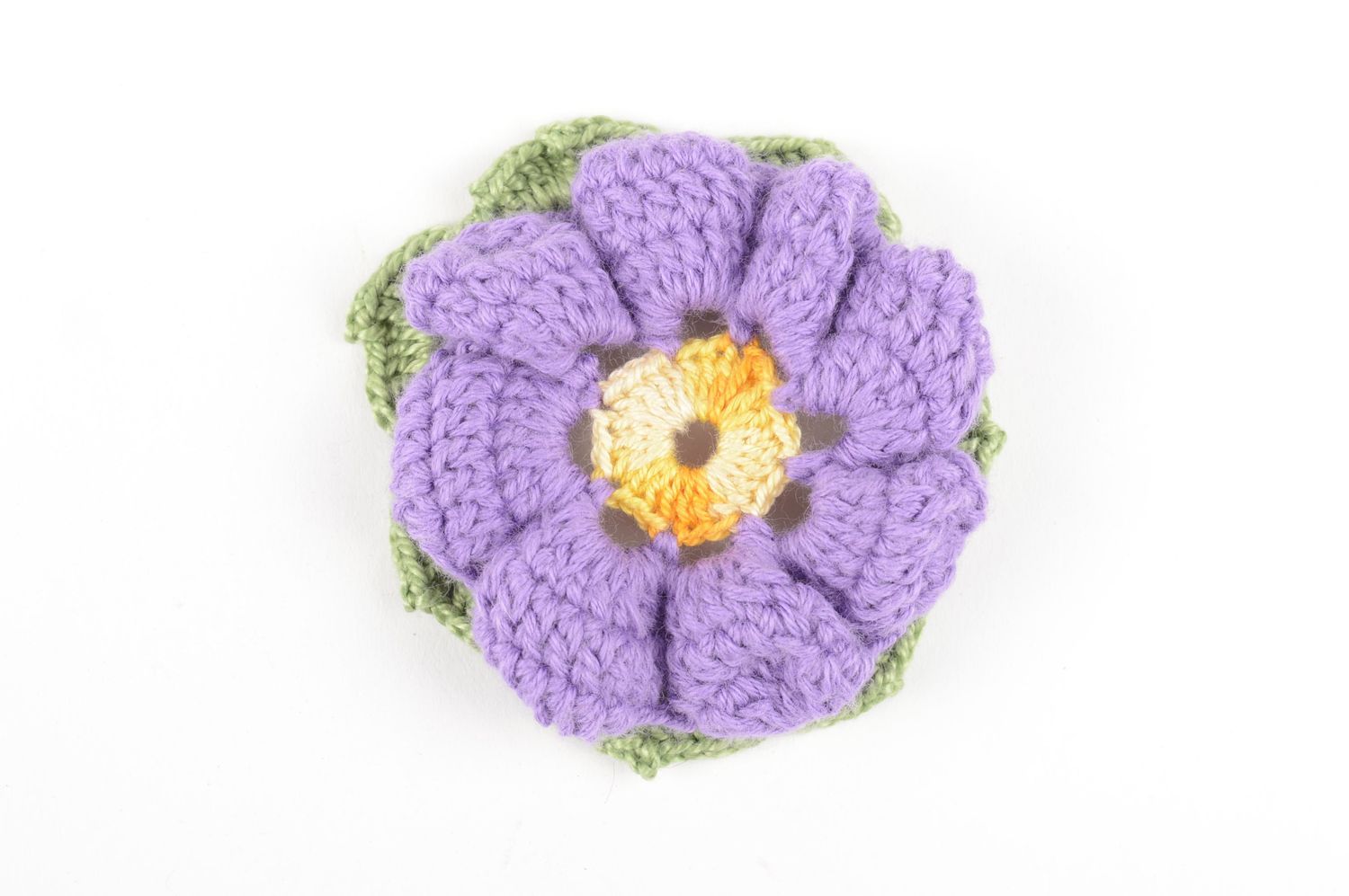 Violette Blume Rohling für Schmuck handmade Stoff Blume Accessoire für Frauen  foto 4
