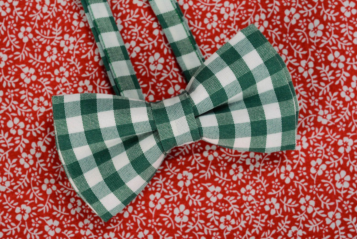 Bow tie made of oxford fabric photo 3